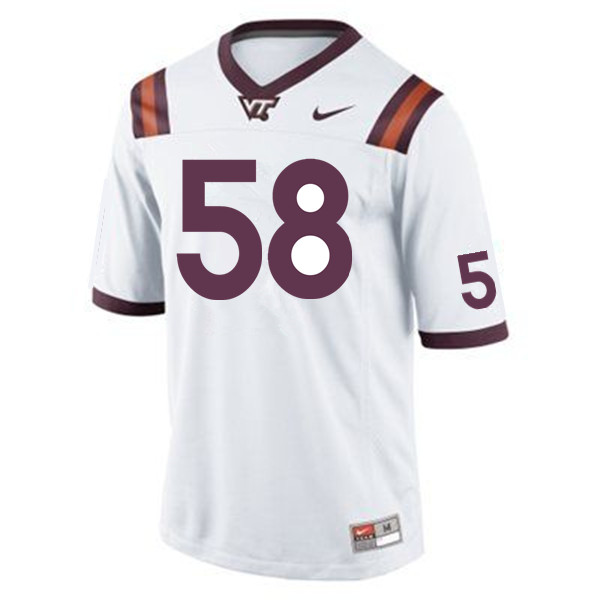 Men #58 Walker Culver Virginia Tech Hokies College Football Jerseys Sale-Maroon